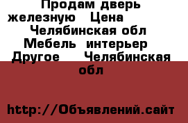 Продам дверь железную › Цена ­ 1 000 - Челябинская обл. Мебель, интерьер » Другое   . Челябинская обл.